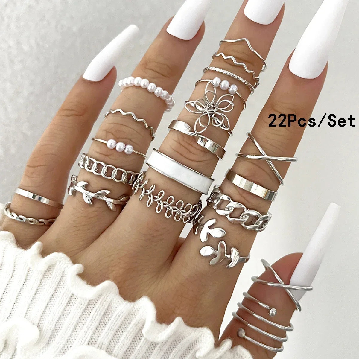 21 piezas anillos mujer