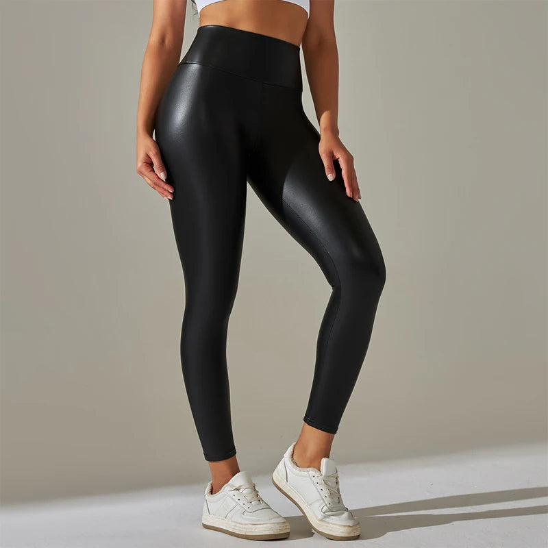 Leggings cuero sintético