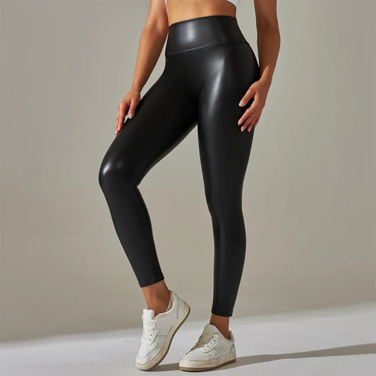 Leggings cuero sintético