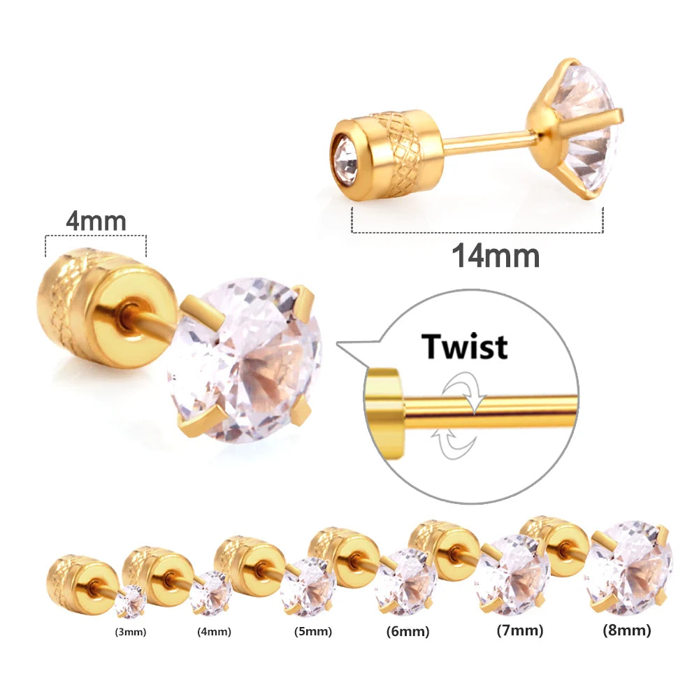 Pendientes de tuerca 1 par