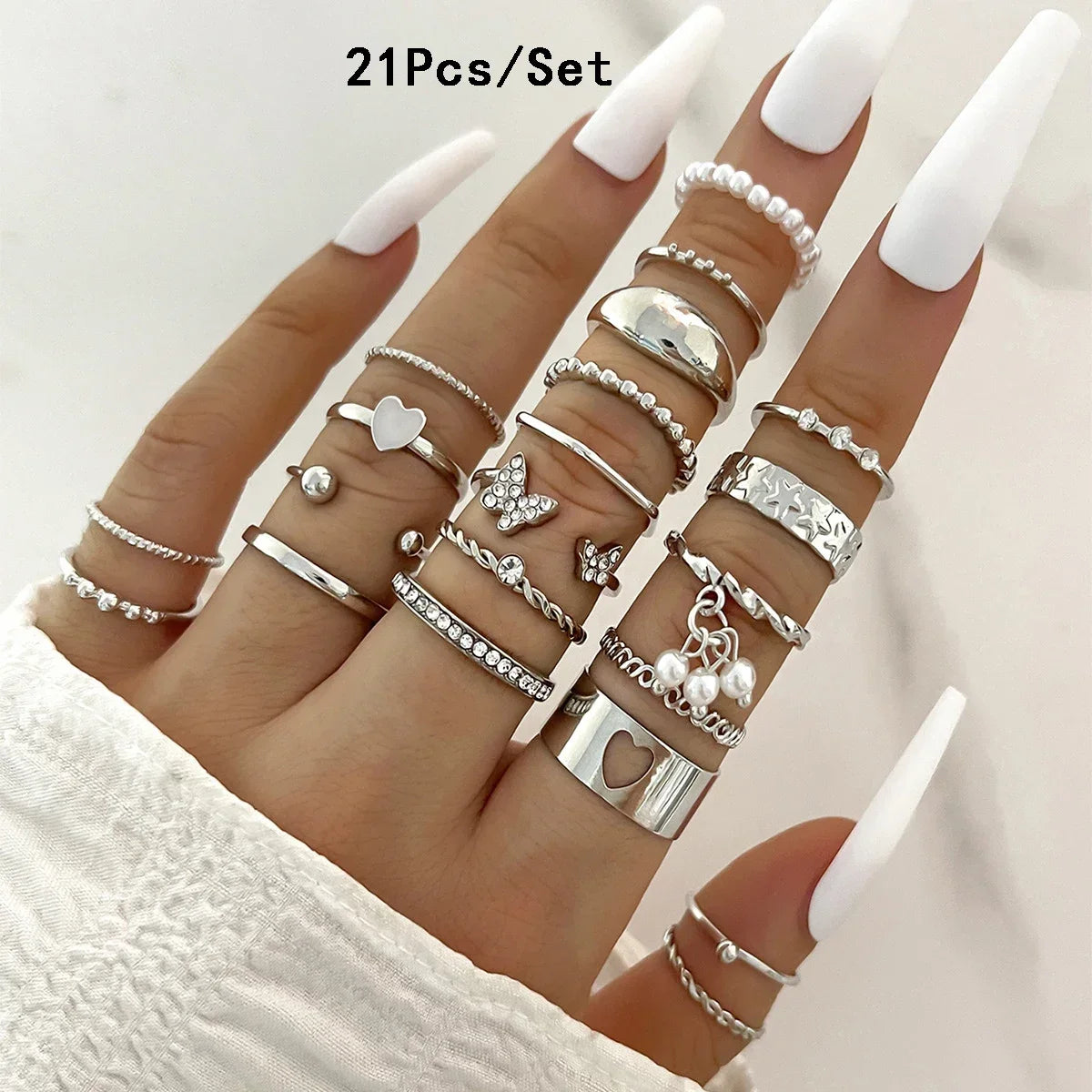 21 piezas anillos mujer