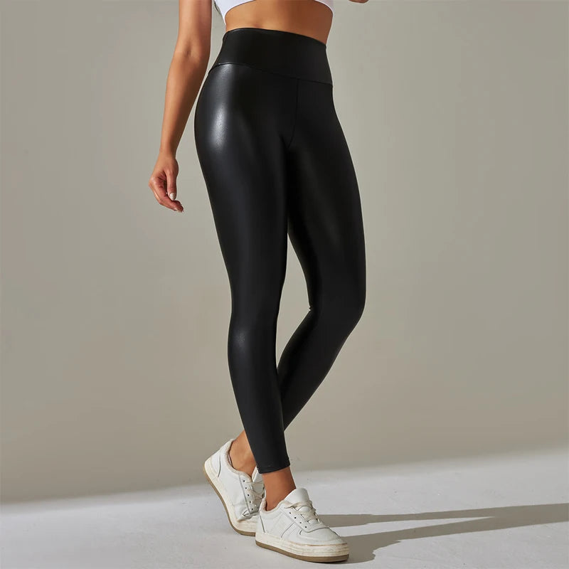 Leggings cuero sintético