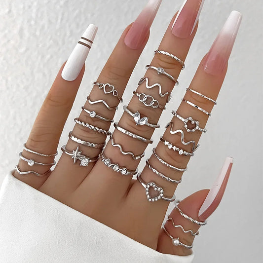 21 piezas anillos mujer