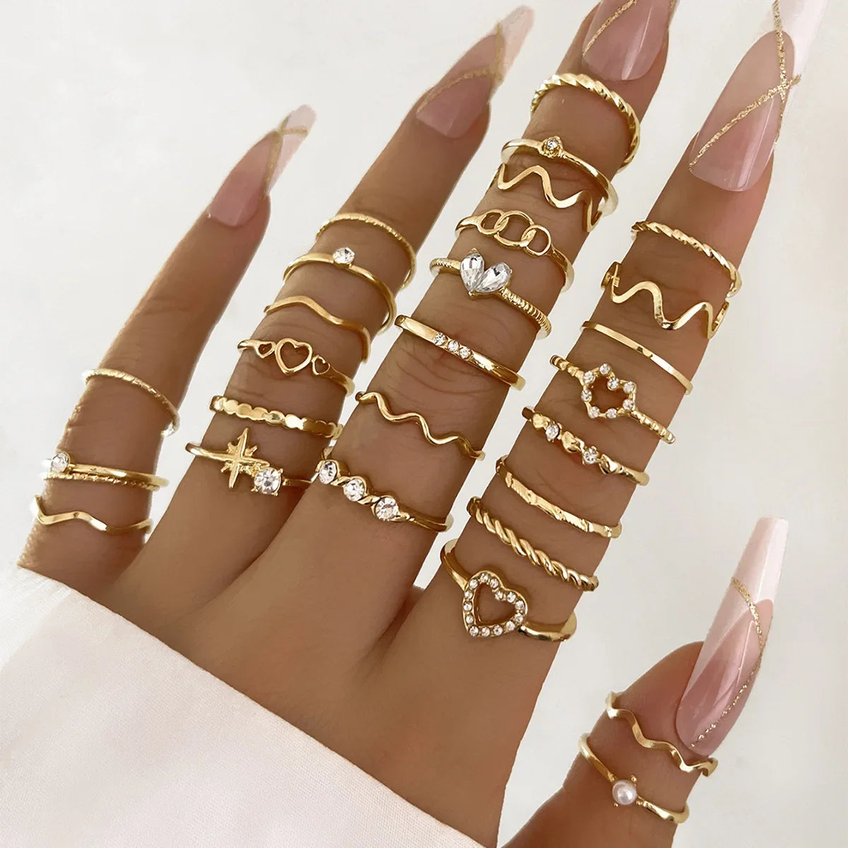 21 piezas anillos mujer