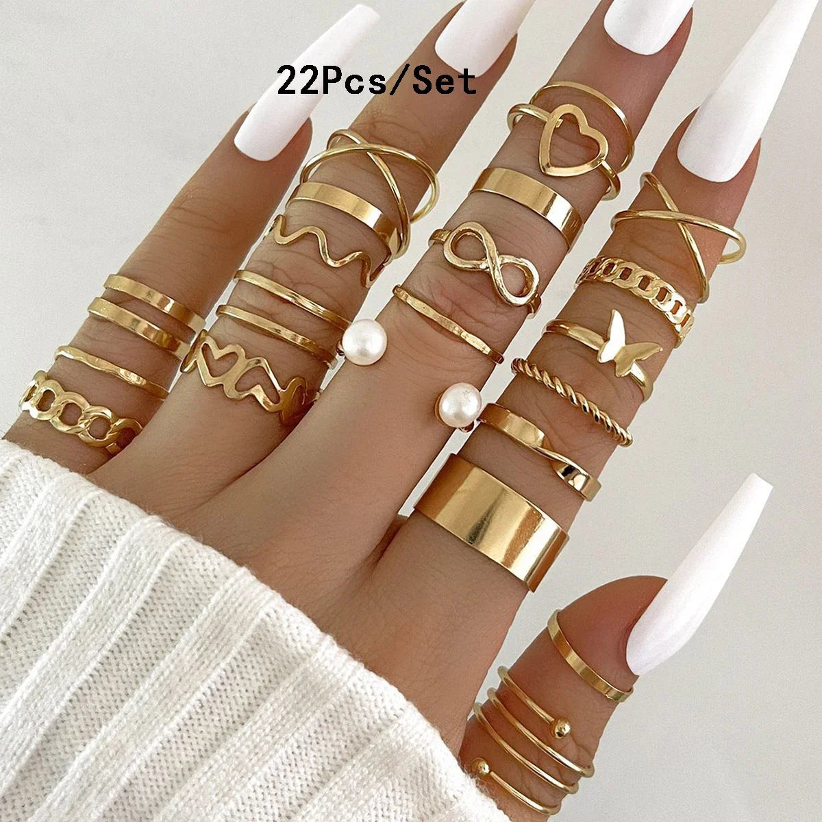 21 piezas anillos mujer